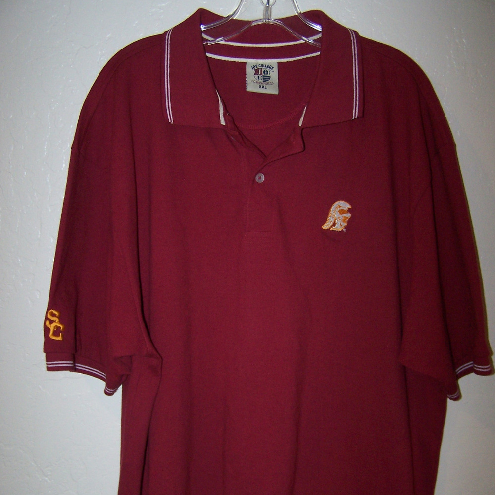 JOE COLLEGE USC TROJANS EMBROIDERED POLO S3089